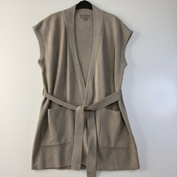 Barefoot Dream Cozy Chic Ultra Lite Waist Tie Vest Women Size S Comfy Pewter - Picture 3 of 12